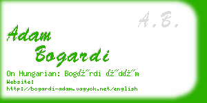 adam bogardi business card